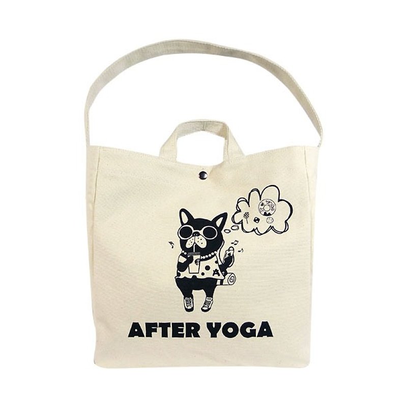 AKUMA YOGA- happy after yoga玩乐包 - 侧背包/斜挎包 - 其他材质 白色