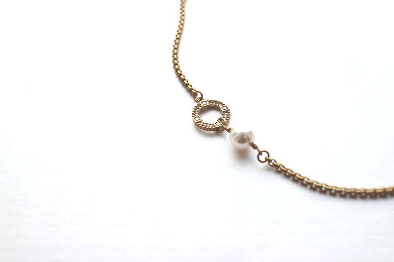 义式浪漫-珍珠 黄铜项链 - 项链 - 铜/黄铜 金色
