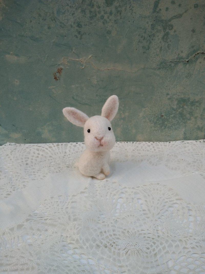 羊乐多羊毛毡乐园  白色兔子 - 玩偶/公仔 - 羊毛 