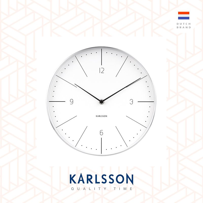 荷兰Karlsson Wall clock Normann numbers white - 时钟/闹钟 - 其他金属 白色