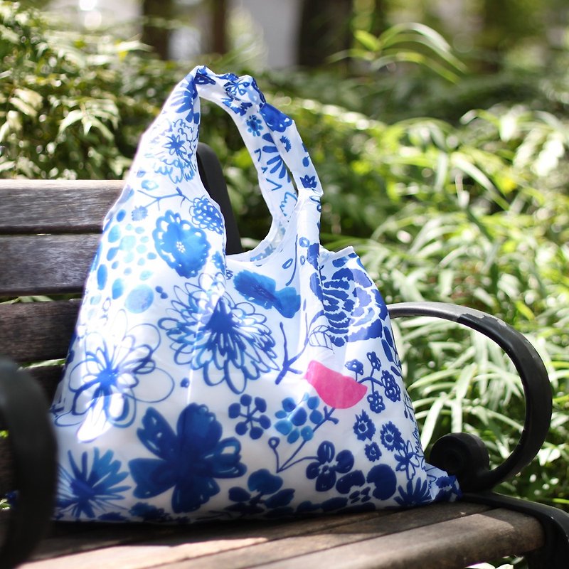 日本 Prairie Dog 设计包/环保袋/购物袋/手提袋 - 青花瓷 - 侧背包/斜挎包 - 塑料 蓝色