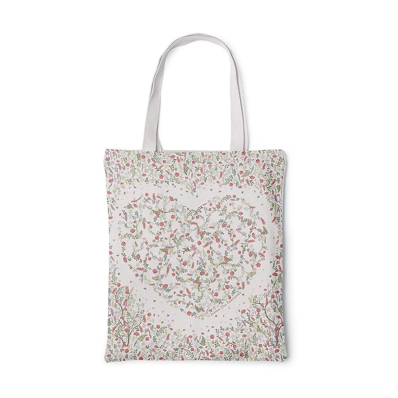 Venus Garden of Love 拉链布艺袋 (原创设计,高密肌理布,防变色) - 手提包/手提袋 - 聚酯纤维 粉红色