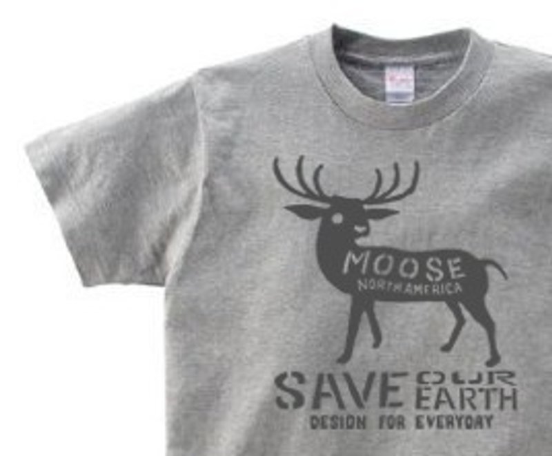 moose　150.160（女性M.L） Tシャツ【受注生産品】 - 女装 T 恤 - 棉．麻 灰色