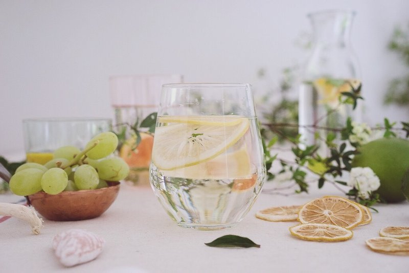 柠檬薄荷水 l 女生保养饮品系列 03 - 茶 - 新鲜食材 透明