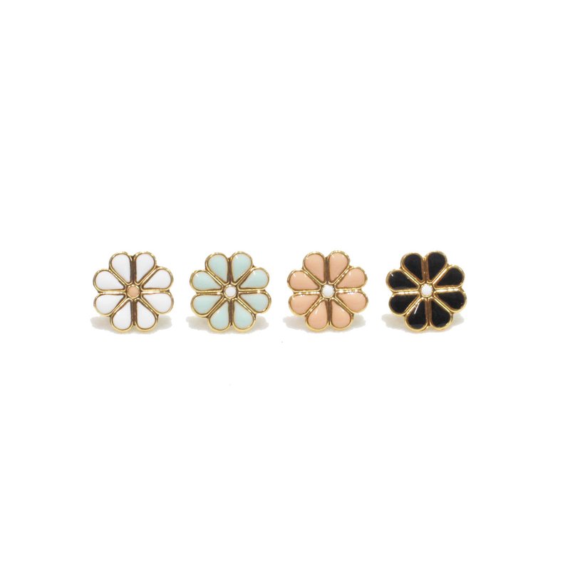 Daisy Earring - 耳环/耳夹 - 贵金属 粉红色