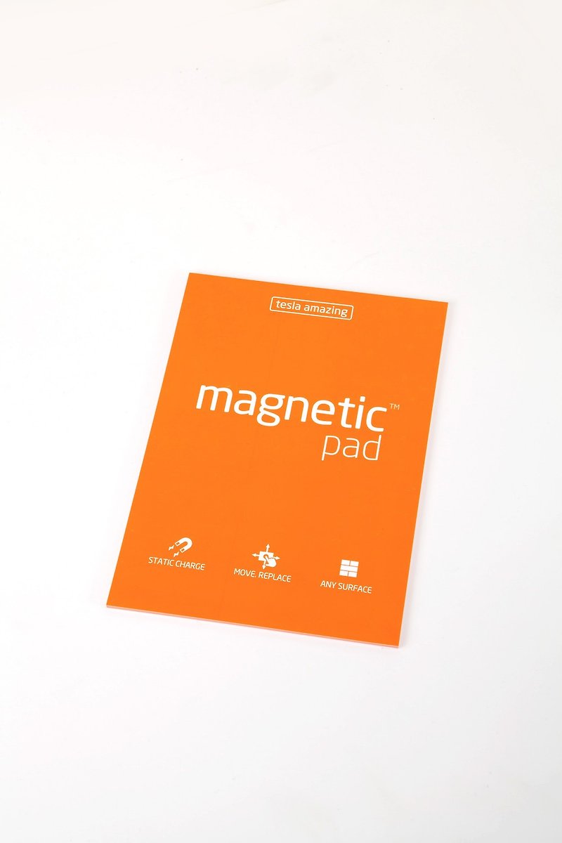 /Tesla Amazing/ Magnetic PAD 磁力便利贴 A5 橘 - 贴纸 - 纸 橘色