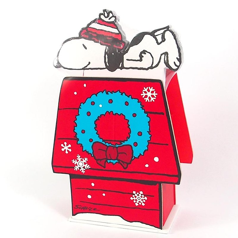 Snoopy圣诞狗窝便条纸/盒-75页【Hallmark-Peanuts™史奴比 礼品 圣诞节系列】 - 便条纸/标签贴 - 纸 红色
