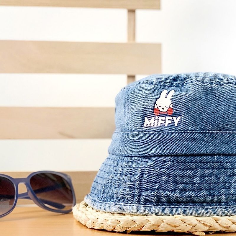 MIFFY授权-韩版丹宁系牛仔渔夫帽 (浅蓝) - 帽子 - 棉．麻 