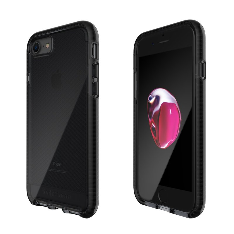Tech21 英国超冲击 Evo Check iPhone 7 防撞软质格纹保护壳 - 透黑 (5055517362535) - 手机壳/手机套 - 其他材质 透明