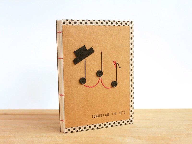 Handmade A6 Notebook - Mr & Ms Note (手工缝制小本子) - 笔记本/手帐 - 纸 咖啡色