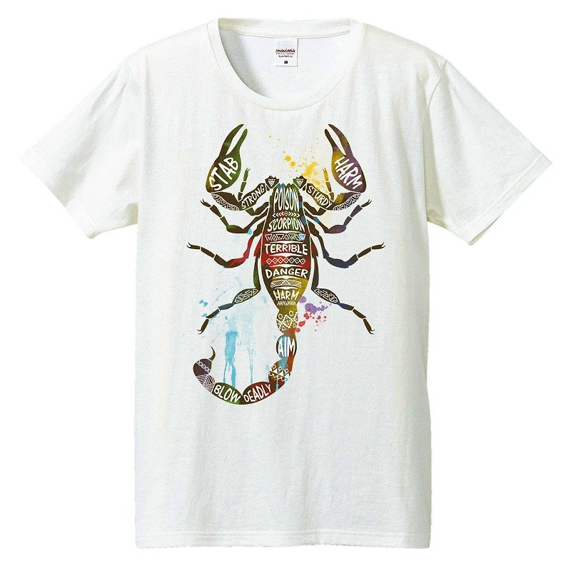 Tシャツ / scorpion - 男装上衣/T 恤 - 棉．麻 白色