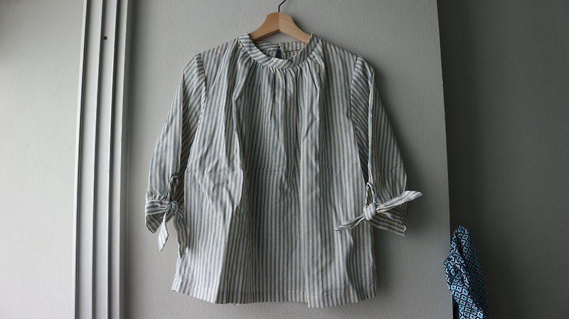 Sheintieoff blouse in candy stripe - 女装上衣 - 棉．麻 