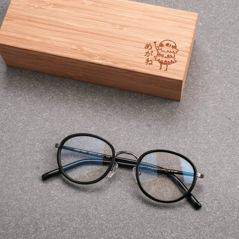 韩国 复古小圆框 雕花 眼镜 镜框 小框  百搭黑 - 眼镜/眼镜框 - 其他材质 黑色