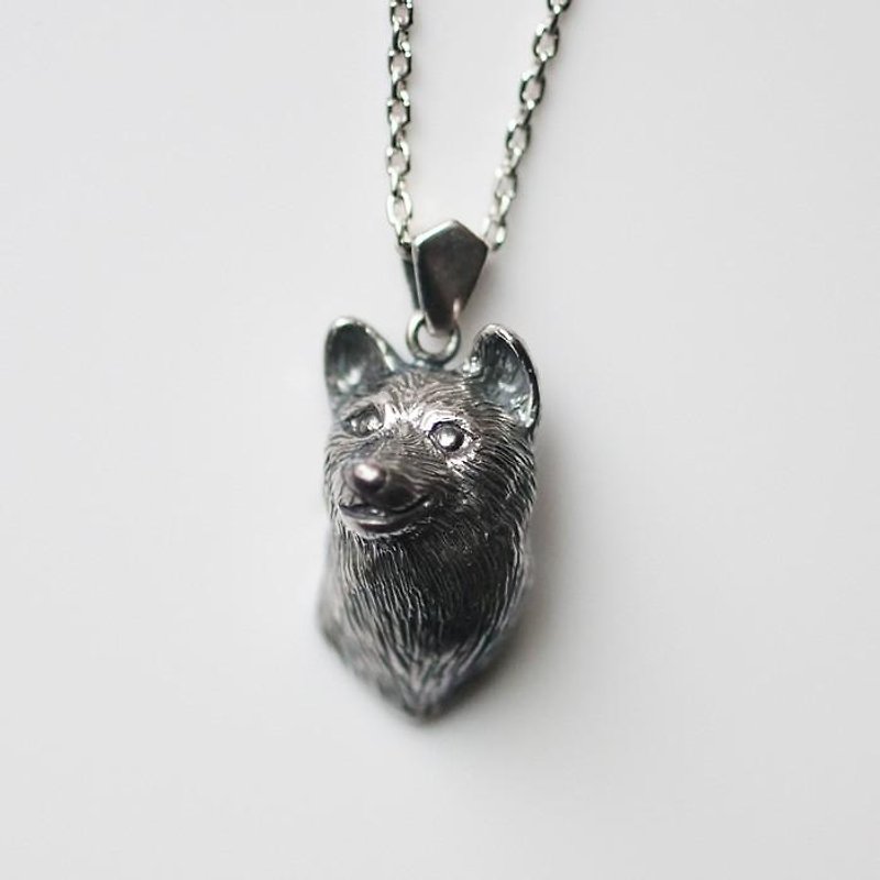 柴犬の犬ネックレス - 项链 - 其他金属 银色