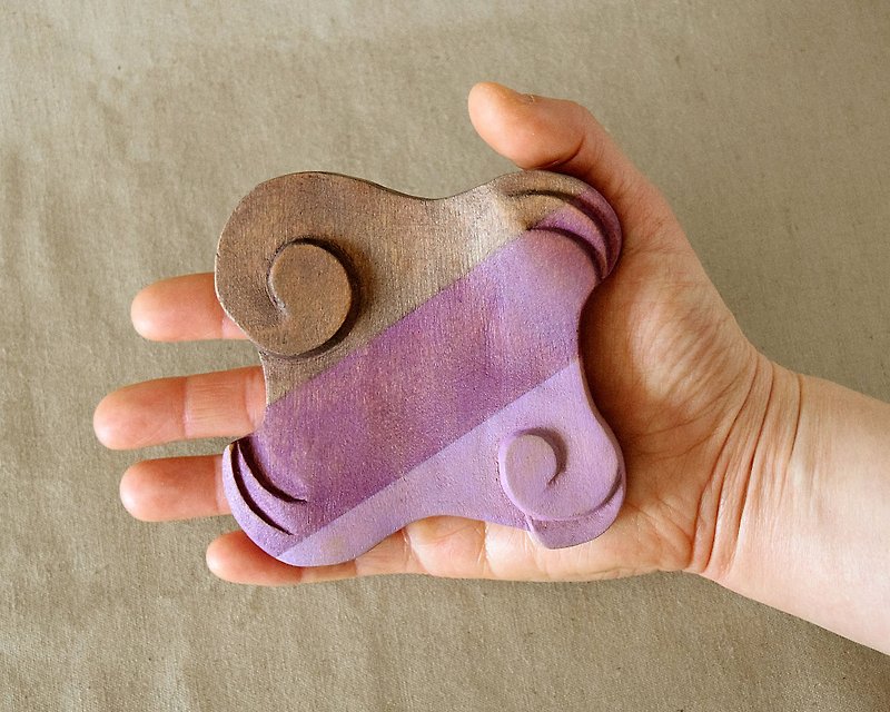 Artdeco Vanity Hand Mirror (purple) helix - 彩妆刷具/镜子/梳子 - 木头 紫色