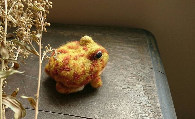 黄金角蛙 - 玩偶/公仔 - 羊毛 黄色