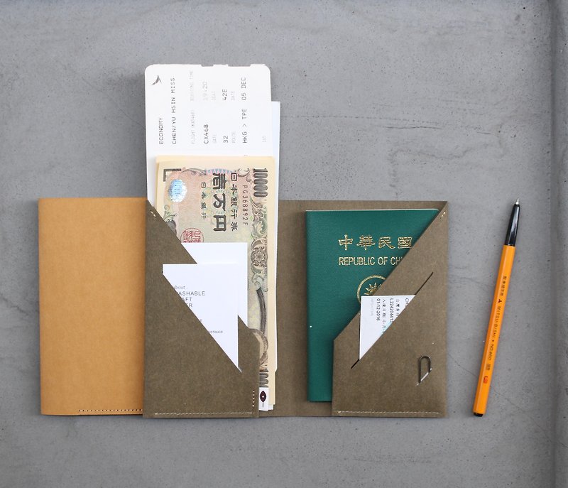 自由旅行 护照套 - 萱草 / 附sim卡针 - 护照夹/护照套 - 纸 橘色