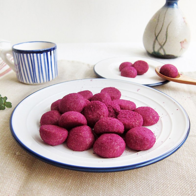 紫薯小丸子 - 2 小桶 (盒) - 手工饼干 - 新鲜食材 紫色
