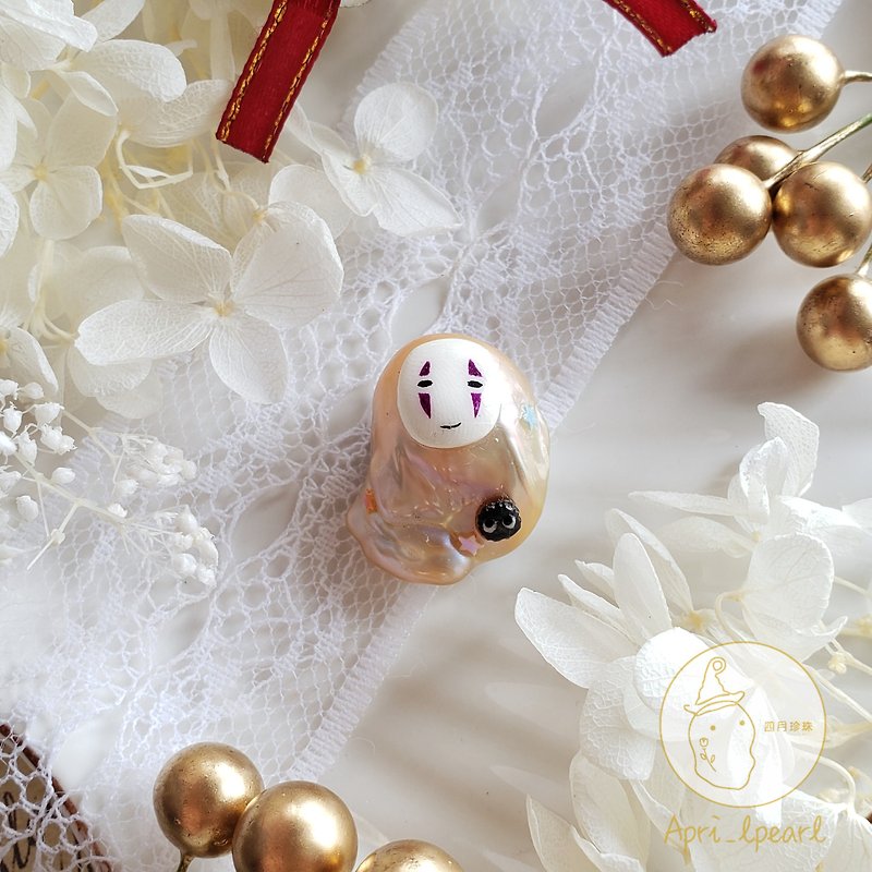 圣诞包装 Baroque 原创设计巴洛克淡水珍珠宫崎骏千与千寻无面男 - 项链 - 珍珠 