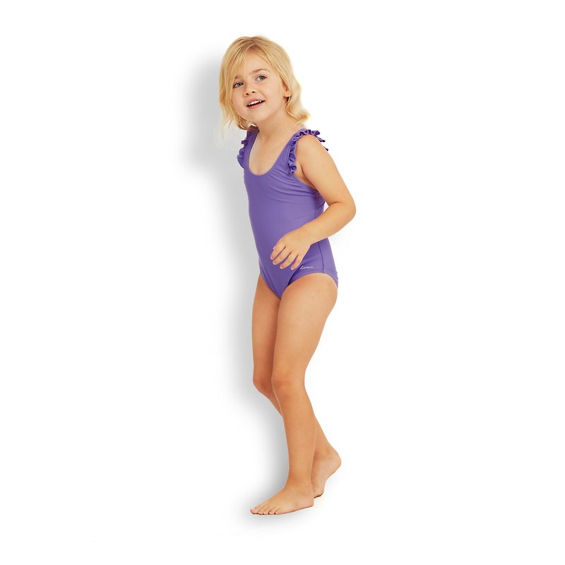 PENELOPE : 花边膊带连身泳衣 - 童装 - 泳衣/游泳用品 - 其他材质 紫色