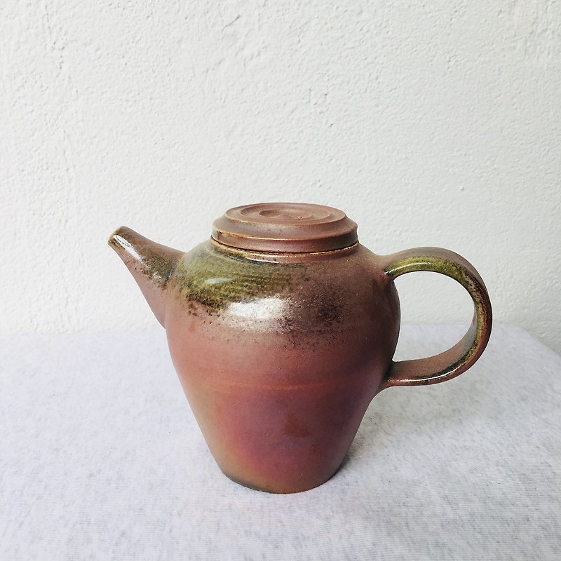 柴烧自然釉紫红壶 - 茶具/茶杯 - 陶 多色