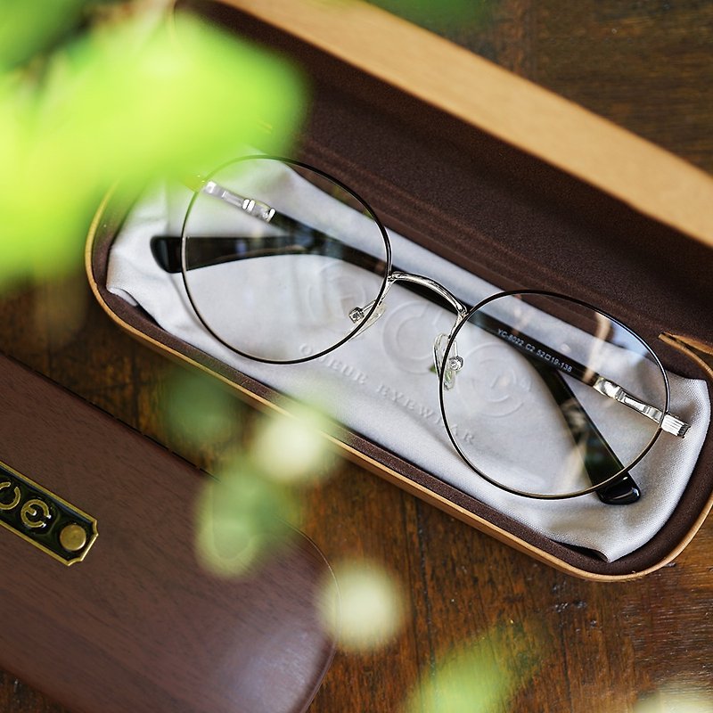 金属复合眼镜│韩国设计师-文青黑银 - 眼镜/眼镜框 - 不锈钢 银色