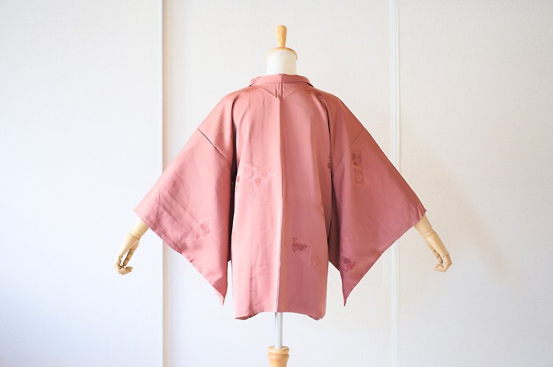 Vintage kimono jacket, Haori, Japanese Kimono /4455 - 女装休闲/机能外套 - 丝．绢 粉红色
