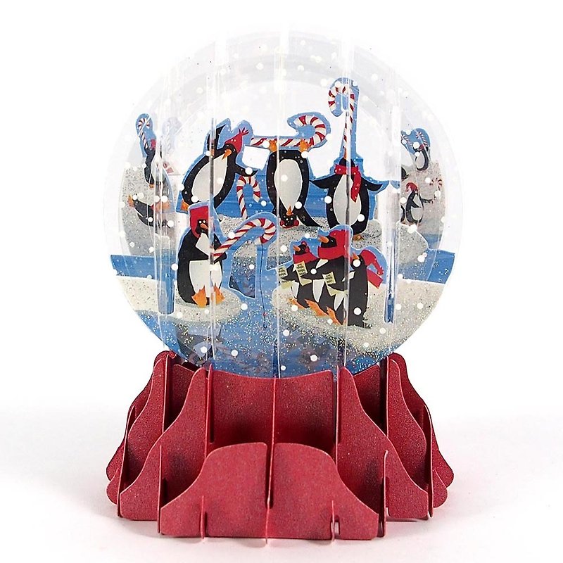 企鹅雪球立体耶诞卡片【UWP-卡片 圣诞节系列】 - 卡片/明信片 - 纸 多色