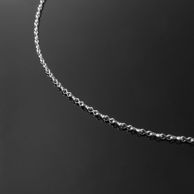 不锈钢链 迷你无限造型链 粗2mm (单链子) - 项链 - 其他金属 银色