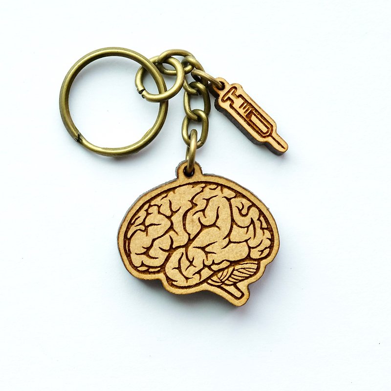 木制钥匙圈-大脑 - 钥匙链/钥匙包 - 木头 咖啡色