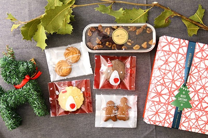 圣诞澎湃礼盒 l 圣诞节 l 交换礼物 - 手工饼干 - 新鲜食材 红色