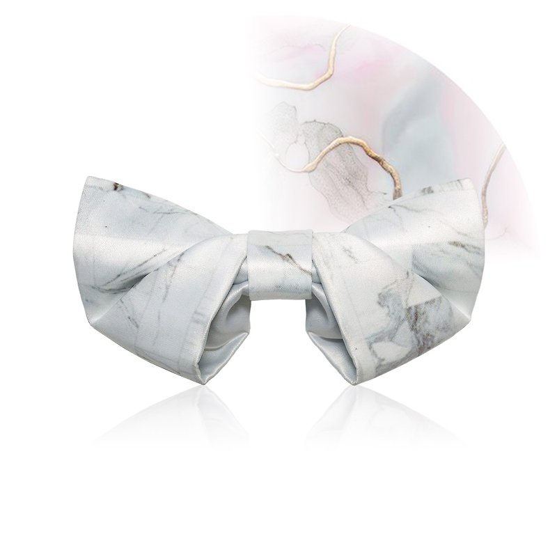 Style F0256 围城大里石 - 白色 印花 婚礼 宴会 兄弟领结 - 领带/领带夹 - 聚酯纤维 白色