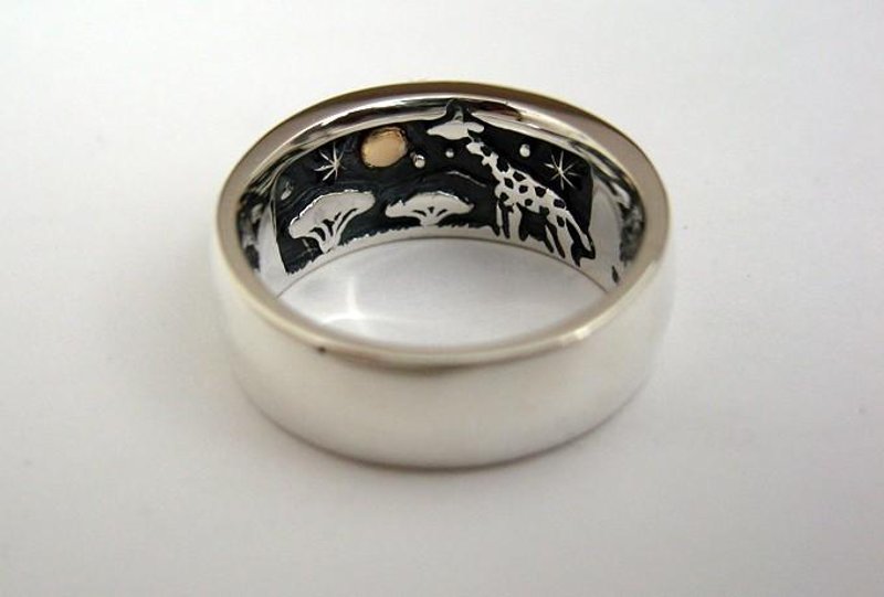 同じ月を見てた  ーキリンー　　シルバーリング - 戒指 - 其他金属 银色