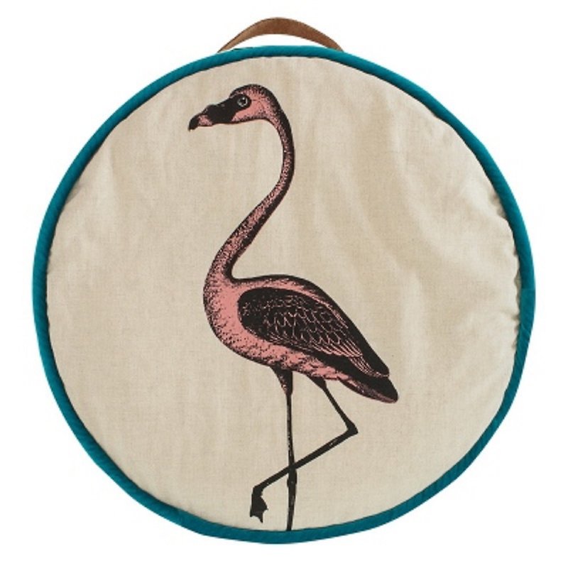 GINGER │ 丹麦泰国设计－写实动物木丝棉圆形坐垫-红鹤 - 其他家具 - 棉．麻 