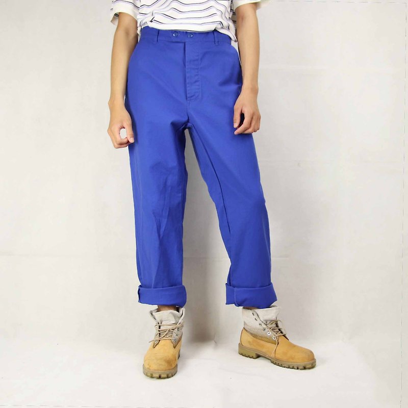 Tsubasa.Y 古着屋 005欧洲工作裤,工装 蓝色 长裤 工作裤 - 男士长裤 - 其他材质 