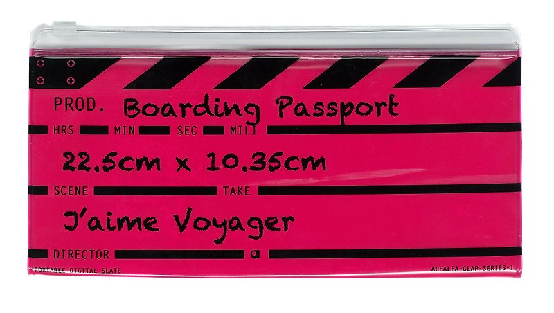 Director clap长登机护照(粉红色) - 护照夹/护照套 - 塑料 