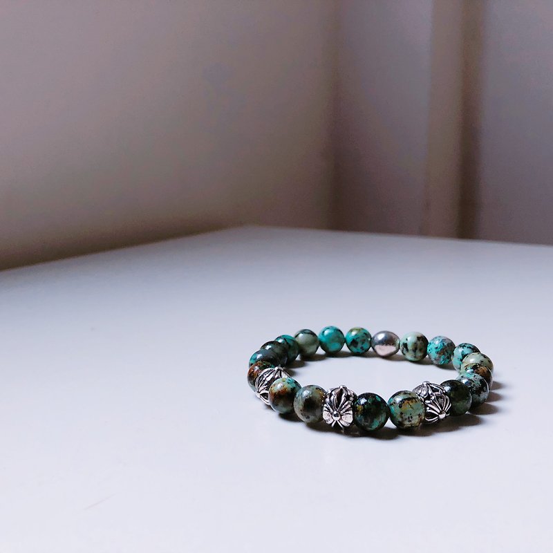 特殊色 木松石 矿石手链 - 手链/手环 - 宝石 绿色
