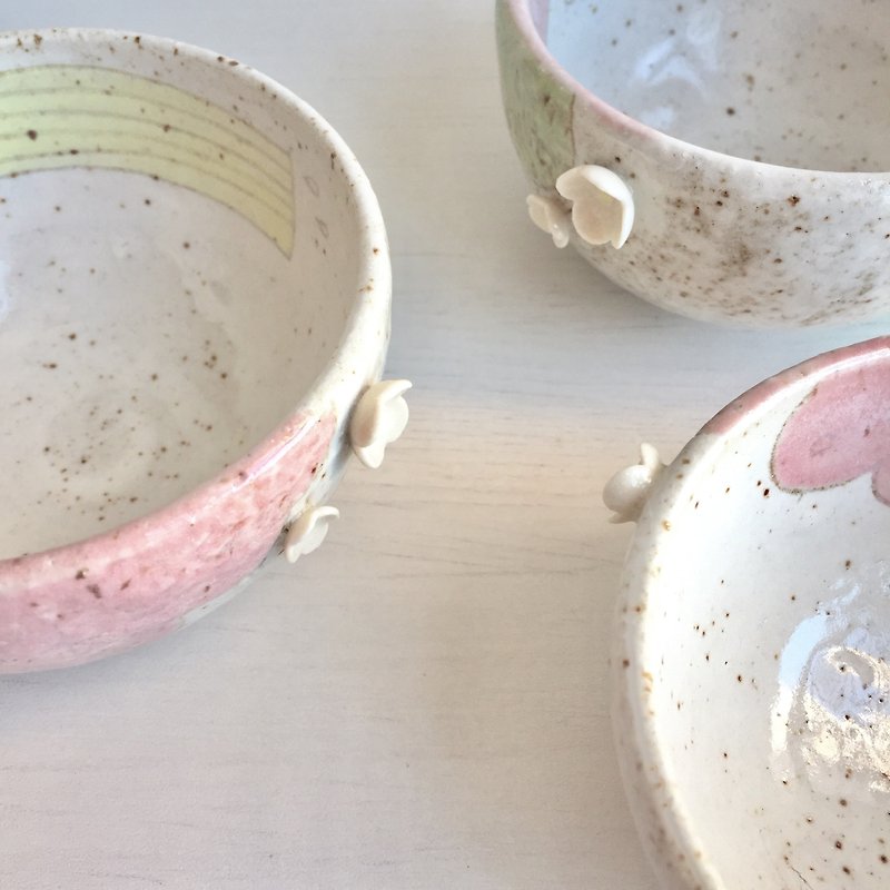 【COUTINMUK】· Spring Blossom · 粉引陶瓷碗 - 碗 - 陶 粉红色