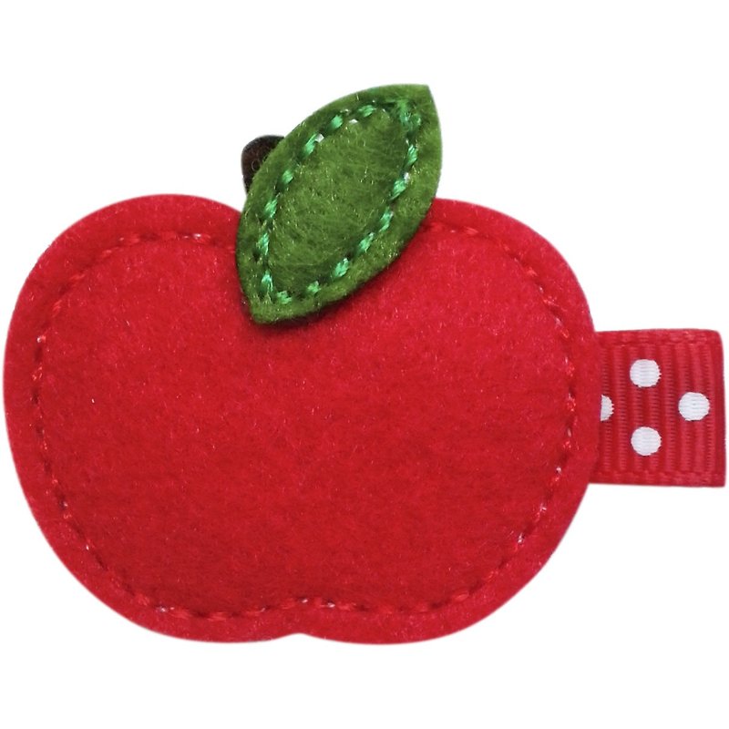 Cutie Bella 红苹果发夹 全包布手工发饰 Red Apple - 发饰 - 聚酯纤维 红色