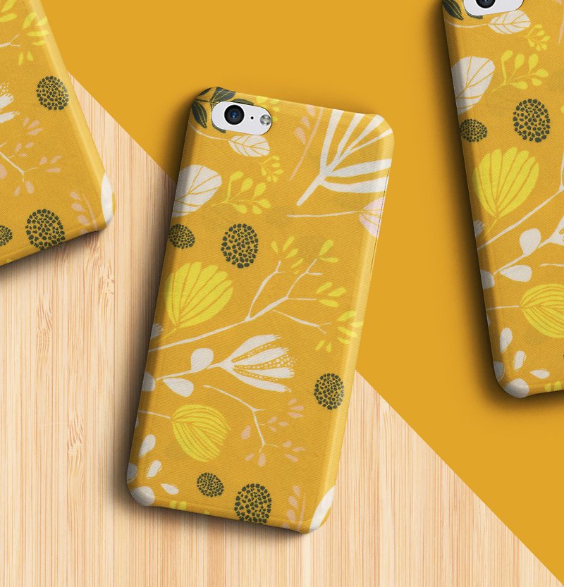 Yellow Forrest -Fabric phone case - 手机壳/手机套 - 棉．麻 黄色