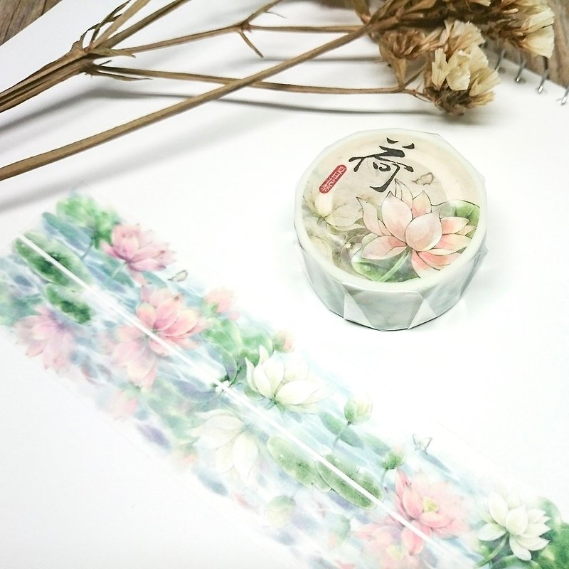 【夏日花祭】荷花纸胶带 - 纸胶带 - 纸 粉红色