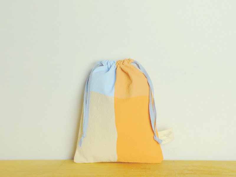 金箍包 手印束口包 / #17 防水漆橘蓝 - 化妆包/杂物包 - 棉．麻 蓝色