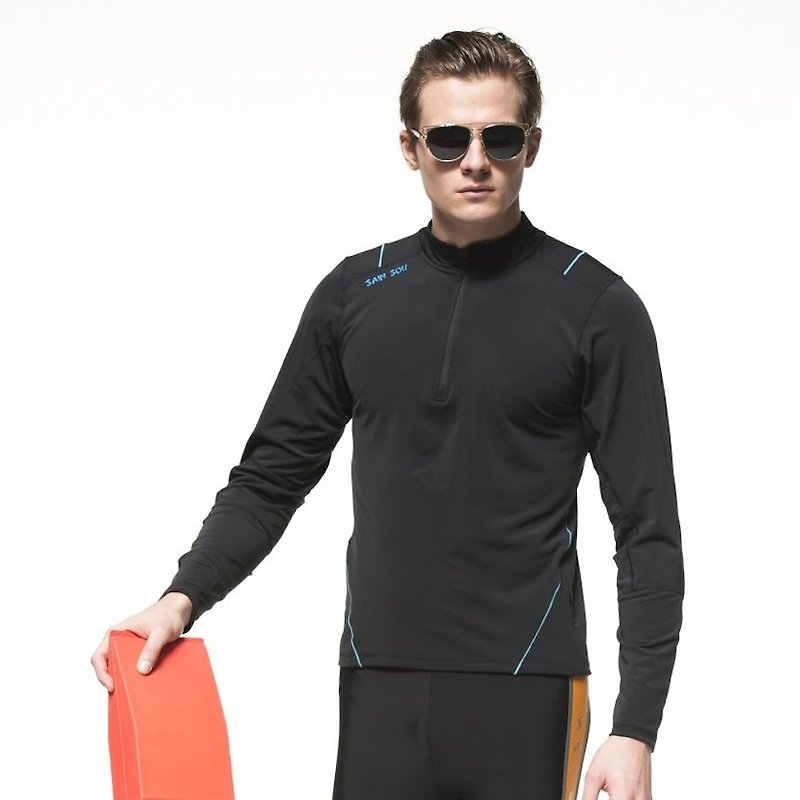 MIT 半身防晒泳装 (水母衣) 中性款 - 男装泳裤 - 聚酯纤维 黑色
