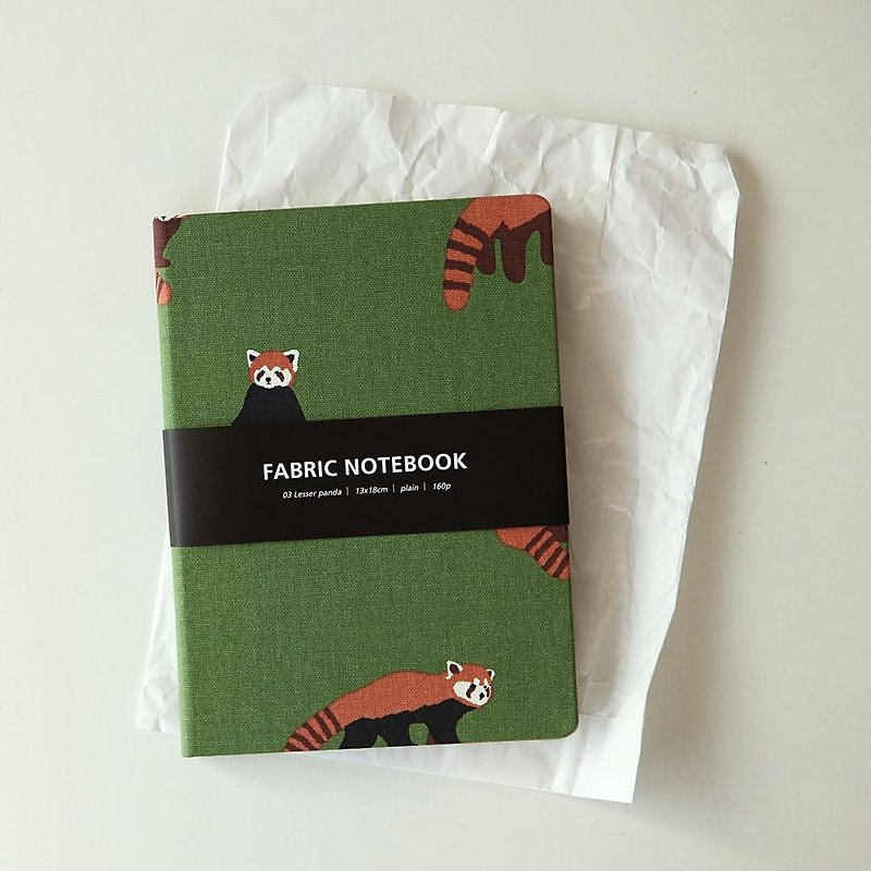 Dailylike-质感布贴封面空白笔记本-03 红熊猫,E2D28574 - 笔记本/手帐 - 纸 绿色