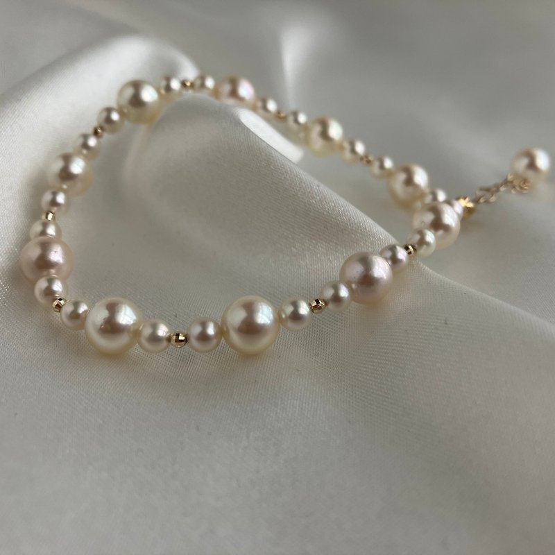 あこや真珠ブレスレット　日本產 akoya珍珠手鍊 - 手链/手环 - 珍珠 白色