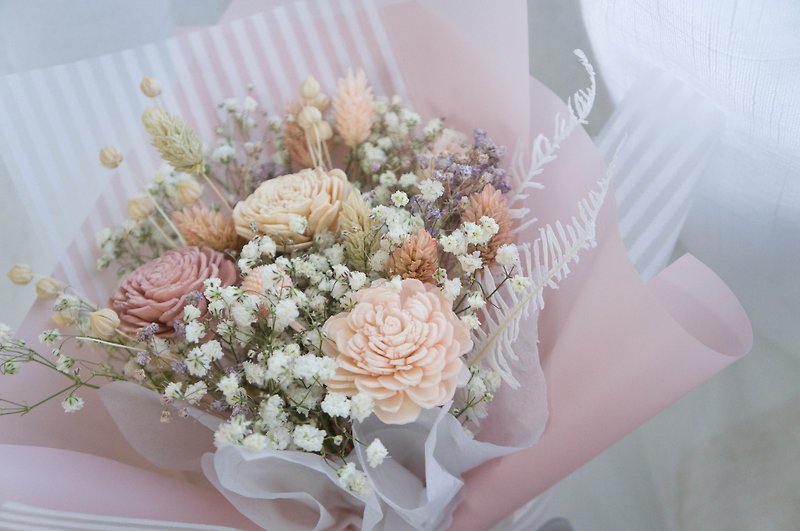 【订制】粉色系香氛干燥花束 - 可选香味 - 干燥花/捧花 - 植物．花 粉红色