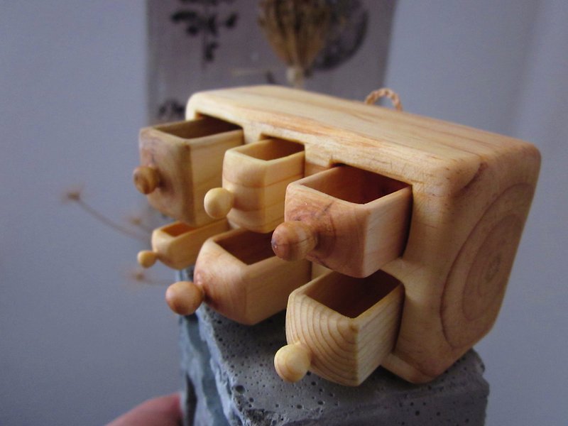 Miniature village shelf, wood carving, Wall decoration, Wood Hand Carved, Wood s - 摆饰 - 木头 咖啡色