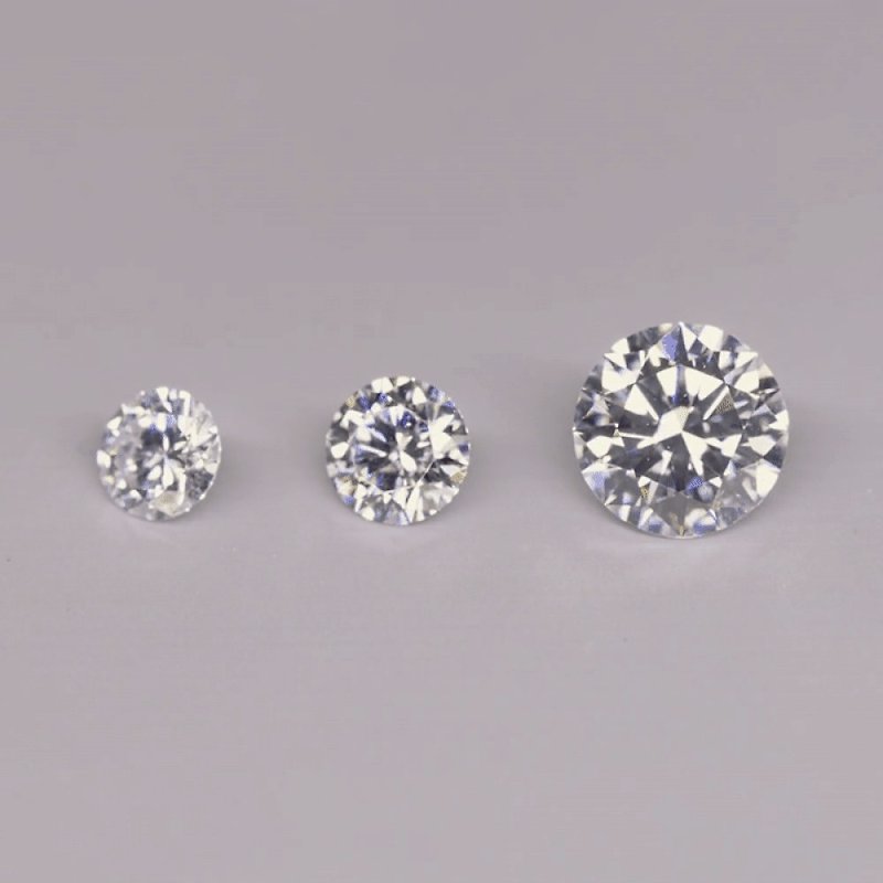 培育钻石裸石(0.30ct、0.50ct、1ct) - 戒指 - 宝石 白色