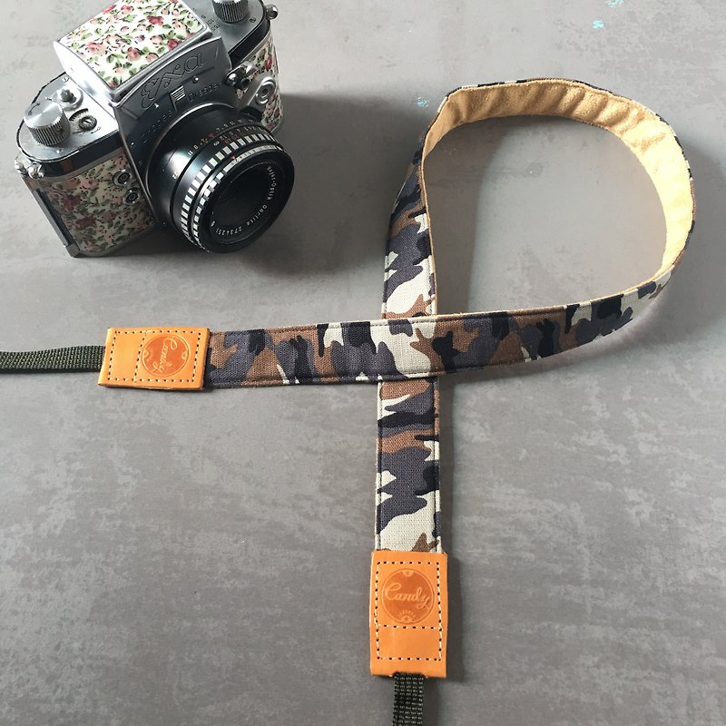 Camo Gray  Mirrorless camera Strap - 相机 - 棉．麻 灰色