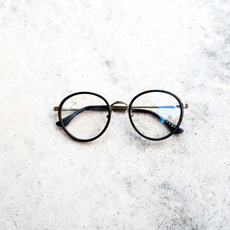【目目商行】韩国复古大圆框 钛金属 眼镜 镜框 百搭黑 - 眼镜/眼镜框 - 其他材质 黑色
